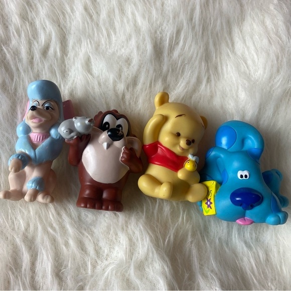Vintage Baby/Toddler Soft Squishy Toy Lot Pooh Blues Clues Taz Georgette 90s y2k - Picture 1 of 9